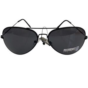 Aviator Sunglasses -New- Black Wire Frames